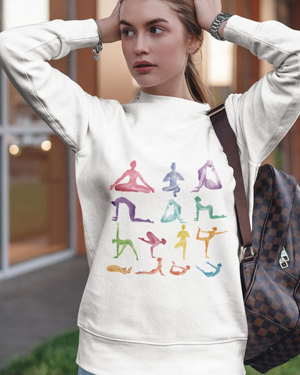 Yoga Theme Crewneck Sweatshirt