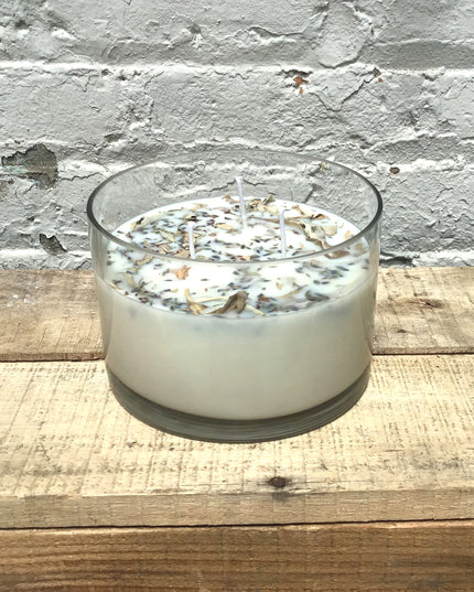 Lavender + White Sage Aromatherapy 3 Wick Large Soy Wax Candle
