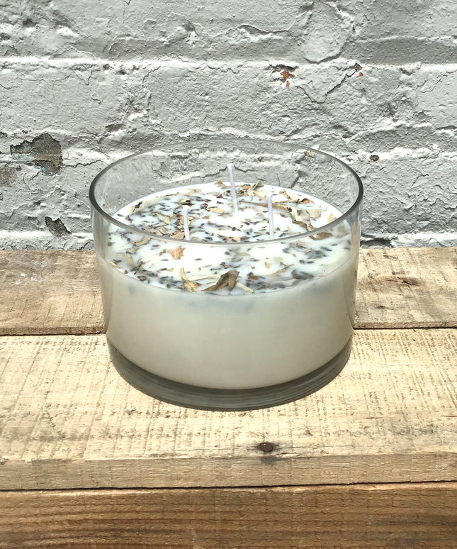 Lavender + White Sage Aromatherapy 3 Wick Large Soy Wax Candle