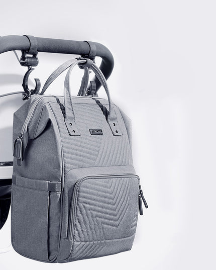 Modern Quilted Diaper Bag Backpack