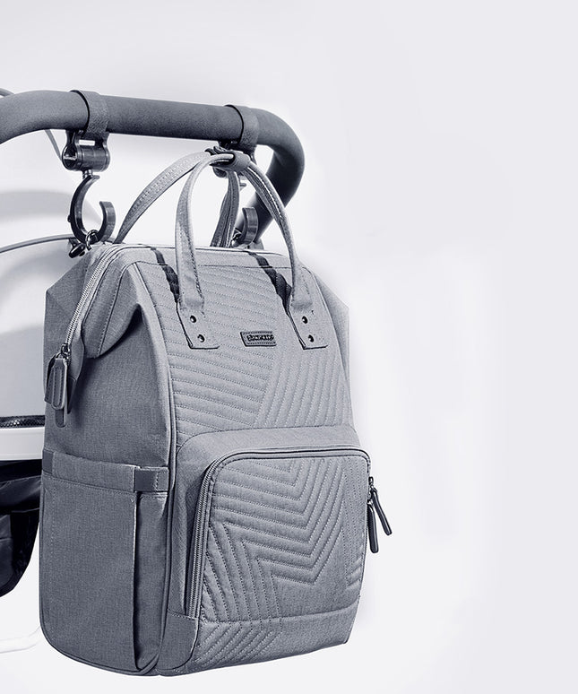 Modern Quilted Diaper Bag Backpack