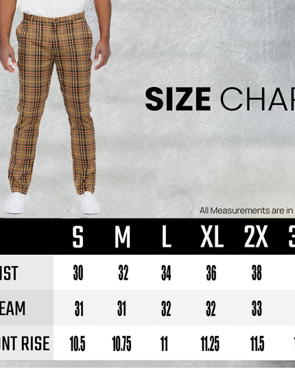 Plaid Slim Fit Trouser Pants
