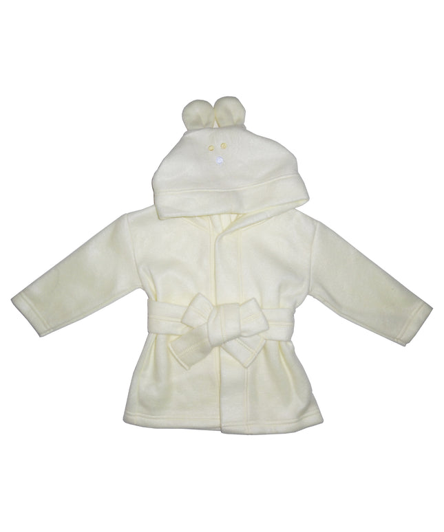 Fleece Robe With Hoodie Yellow