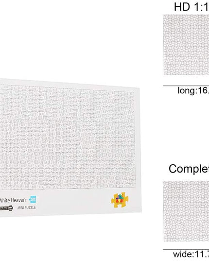 1000 Pieces White Hell Puzzle for Adults Kids