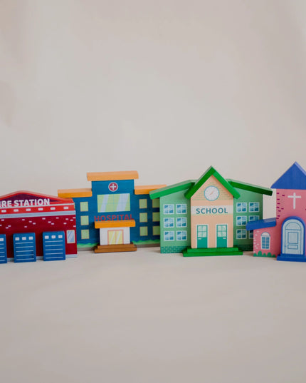 QToys Australia (USA) Street Buildings Set Of 4