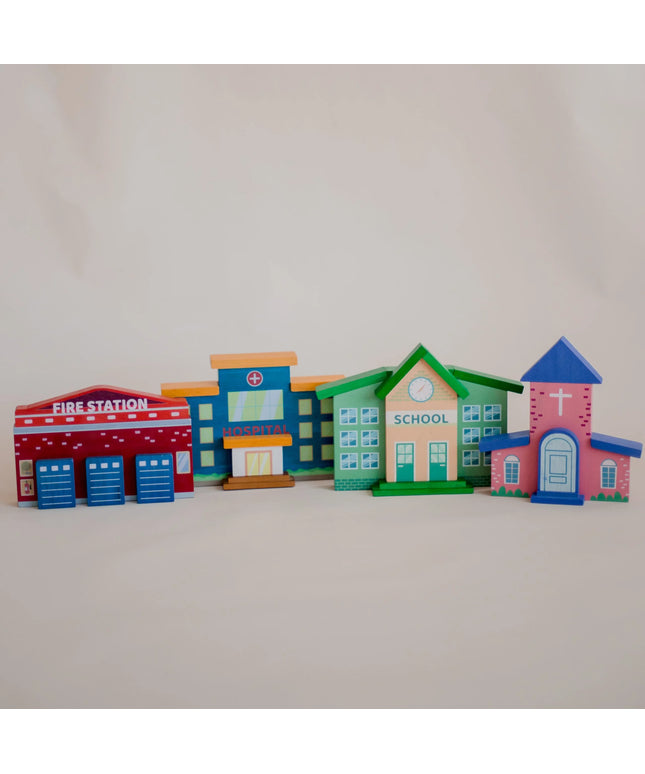 QToys Australia (USA) Street Buildings Set Of 4