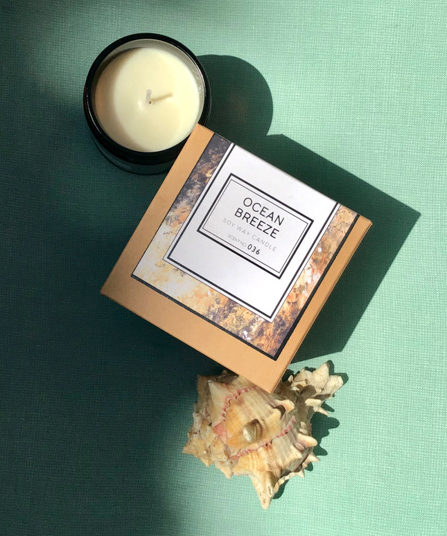Ocean Breeze Scented Soy Wax Candle