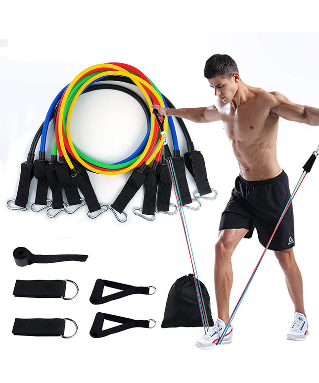 11Pcs Fitness Equipment Resistance Band Set