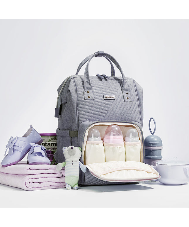 Modern Quilted Diaper Bag Backpack