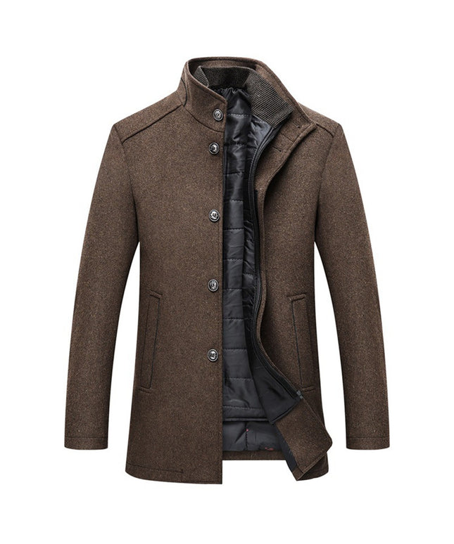 Winter Men Wool Jacket Slim Fit Thick Warm Coat