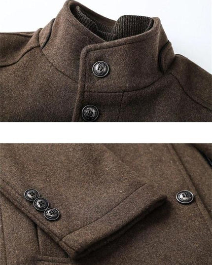 Winter Men Wool Jacket Slim Fit Thick Warm Coat