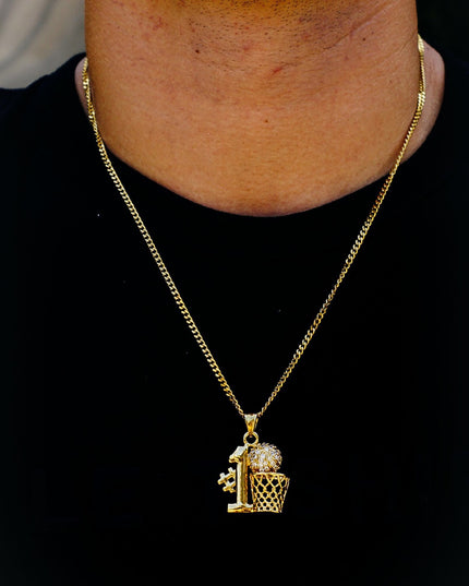 NUMBER 1 Steel Micro Necklace Hip Hop | 937D
