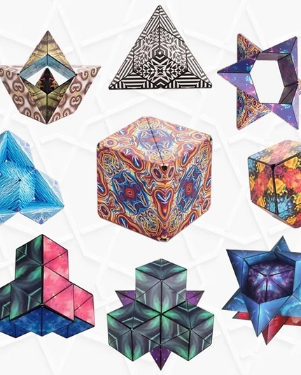 3D Changeable Magnetic Magic Cube For Kids Puzzle Cube Antistress Toy