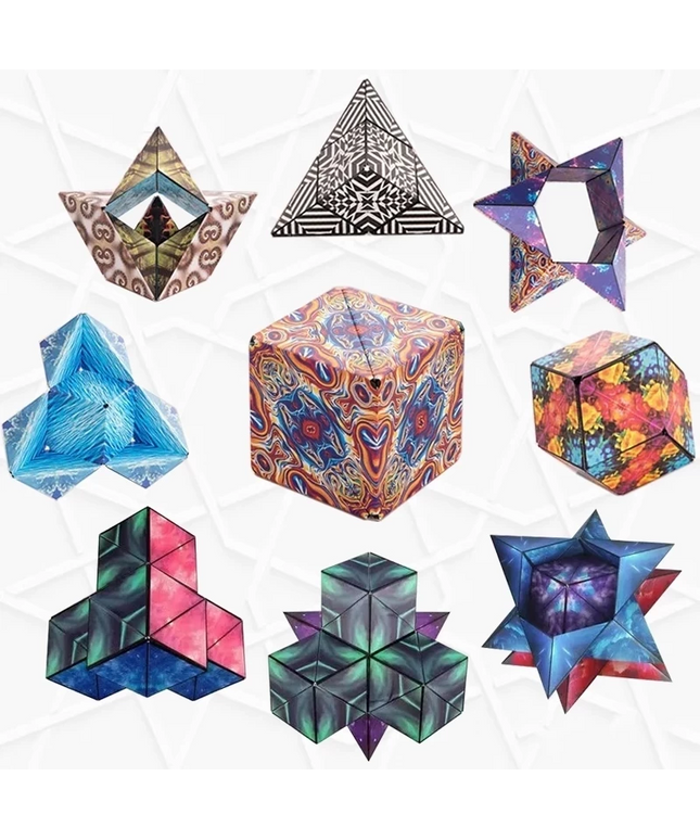 3D Changeable Magnetic Magic Cube For Kids Puzzle Cube Antistress Toy