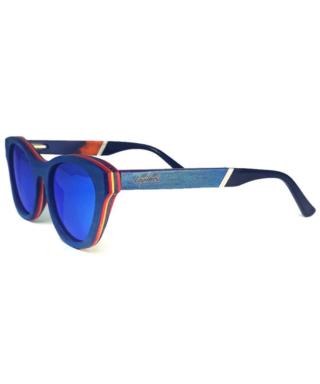 Beach Bound Skateboard Wood and Acetate Sunglasses, Polarized