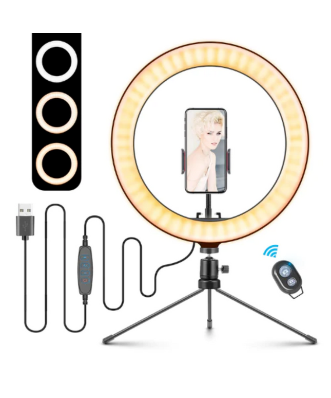 10" Table Top Selfie LED Lamp