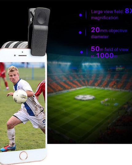 HD Optical Zoom Smartphone Lens with Universal Mobile Phone Clip