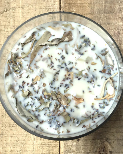 Lavender + White Sage Aromatherapy 3 Wick Large Soy Wax Candle
