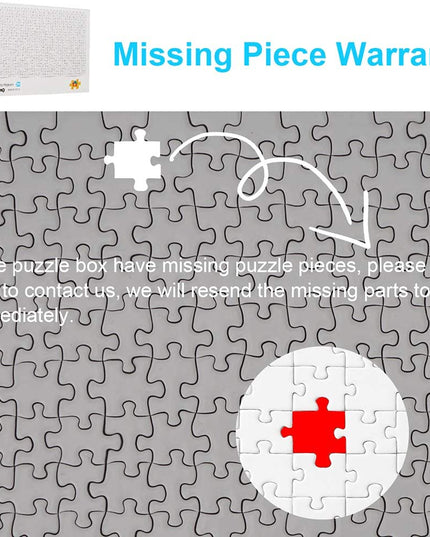 1000 Pieces White Hell Puzzle for Adults Kids