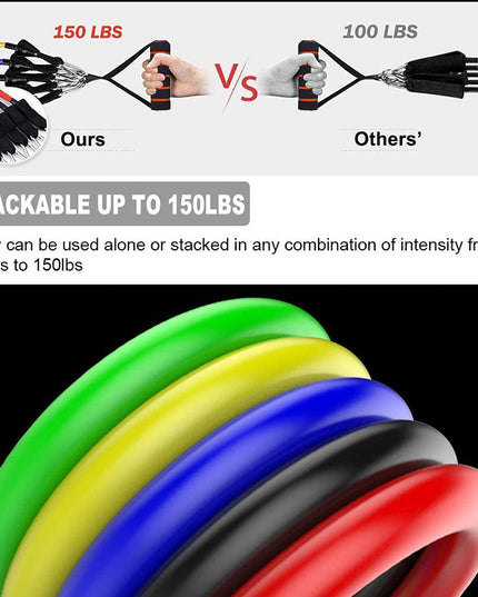 11Pcs Resistances Band Set Fitness Equipment