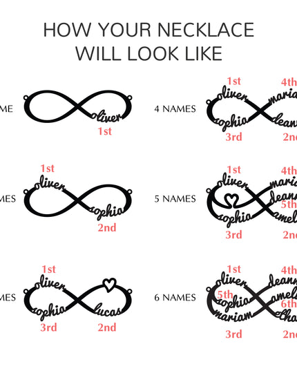 Mom Bracelet With Kids Names, Infinity Bracelet With Names,Mom Jewelry
