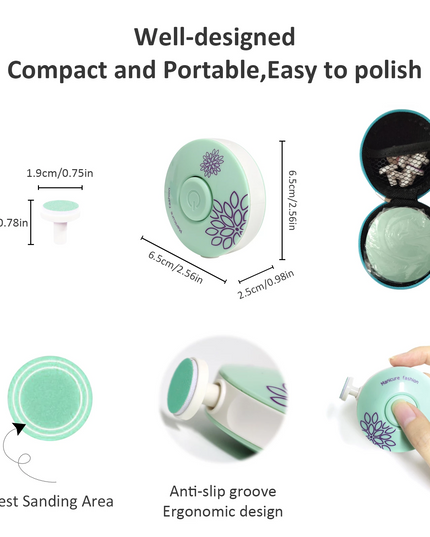 Electric Baby Nail Trimmer Nail Polisher Infant Manicure Scissors