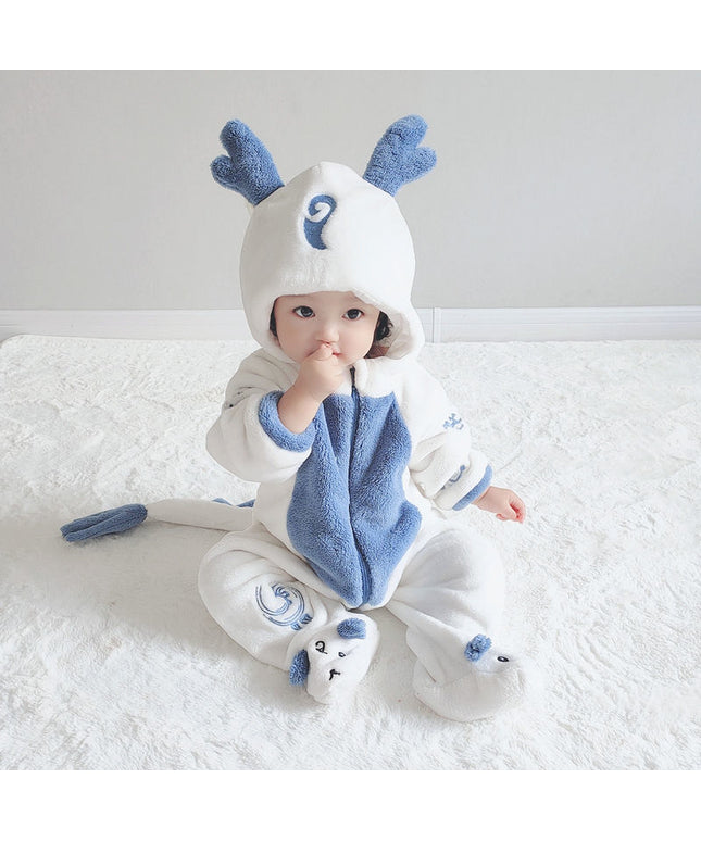 CuddleCub™ – Animal Ear Baby Jumpsuit for Autumn