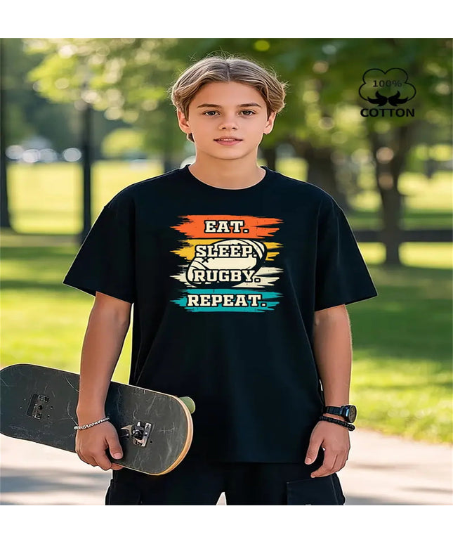 Versatile Letter Design Men Short-Sleeved Shirt