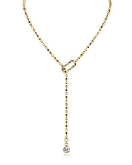 Moshan Diamond Design Tassel Necklace