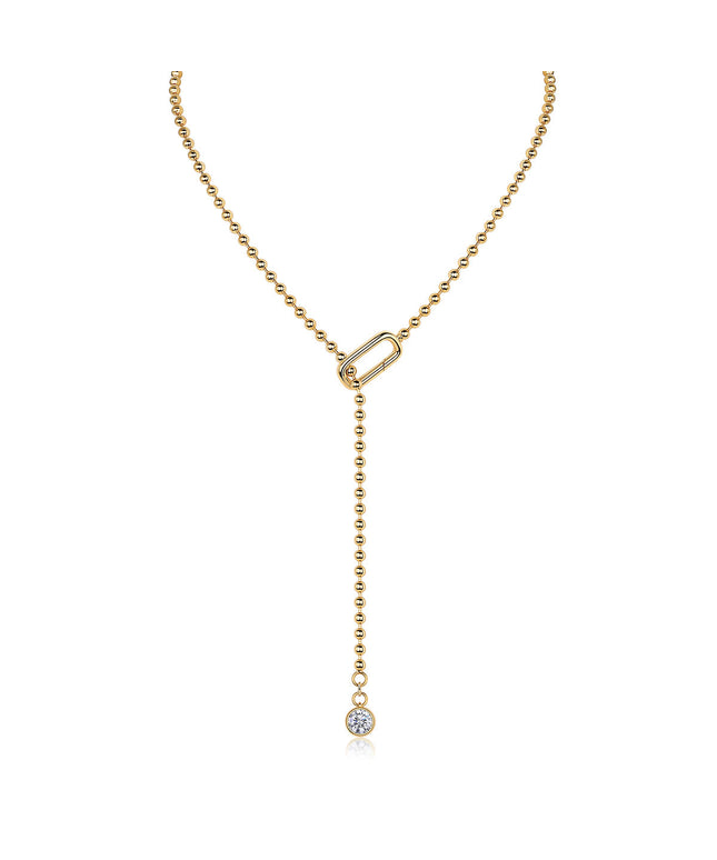 Moshan Diamond Design Tassel Necklace