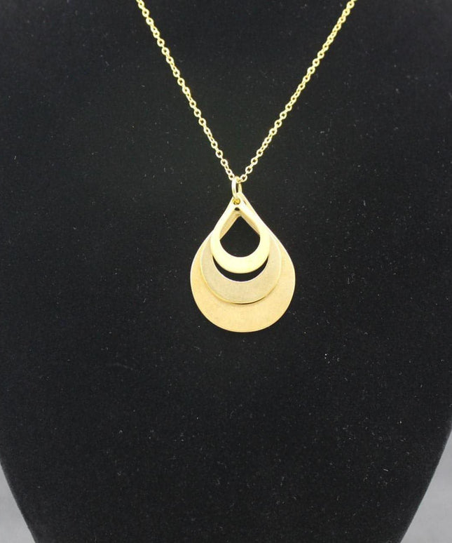 Elegant Water Drop Pendant Necklace – Personalized Engraving Jewelry