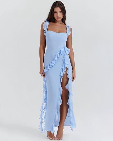 Female Summer Fashionable Stringy Selvedge Stitching Temperament Dress