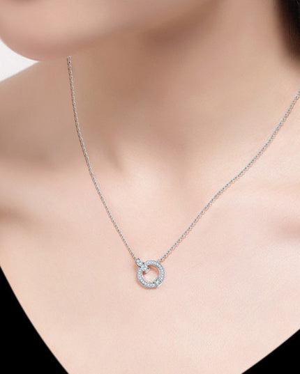 18K Gold Simple Fashion Diamond Clavicle Necklace