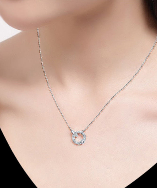 18K Gold Simple Fashion Diamond Clavicle Necklace