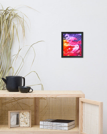 Rainbow Waves Framed poster