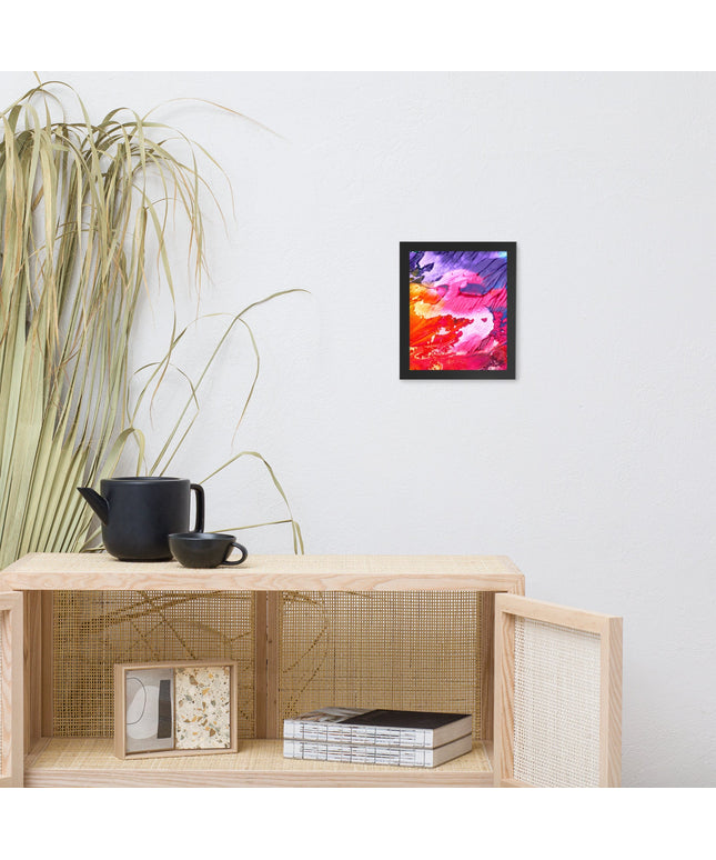 Rainbow Waves Framed poster
