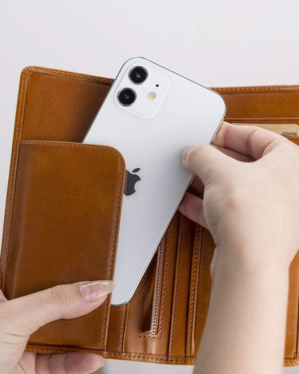 Evra Customizable, Genuine Leather Universal Wallet for Unisex