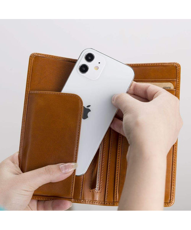 Evra Customizable, Genuine Leather Universal Wallet for Unisex
