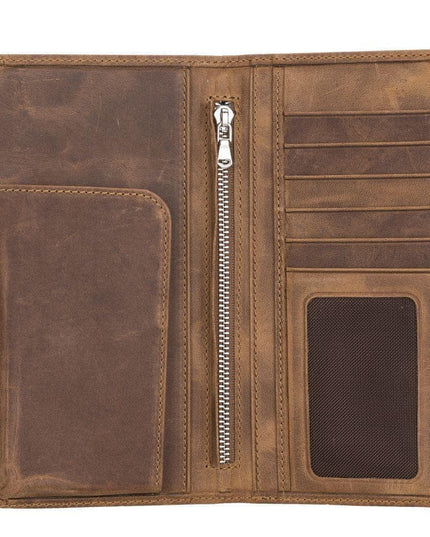 Evra Customizable, Genuine Leather Universal Wallet for Unisex