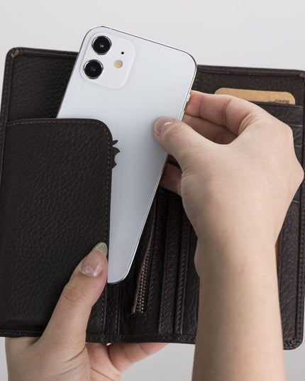 Evra Customizable, Genuine Leather Universal Wallet for Unisex