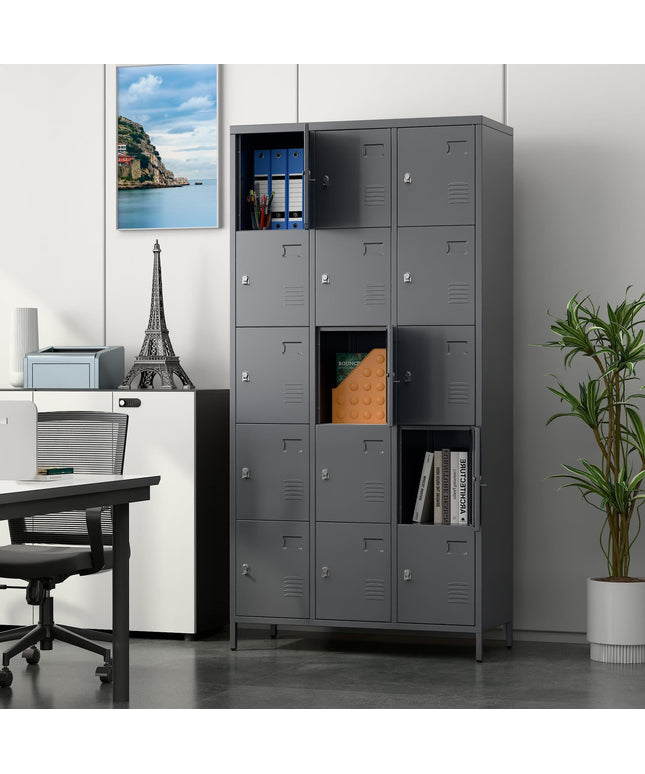 15 Doors Metal Lockers For Employees For Offices School Gyms