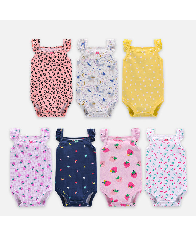 TinyJoy™ – Summer Cotton Romper Set for Baby Girls