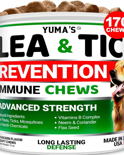 Flea And Tick Prevention For Dogs Chewables 170 Treats Natural Dog