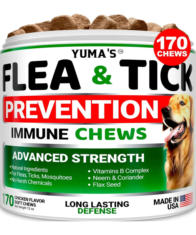 Flea And Tick Prevention For Dogs Chewables 170 Treats Natural Dog