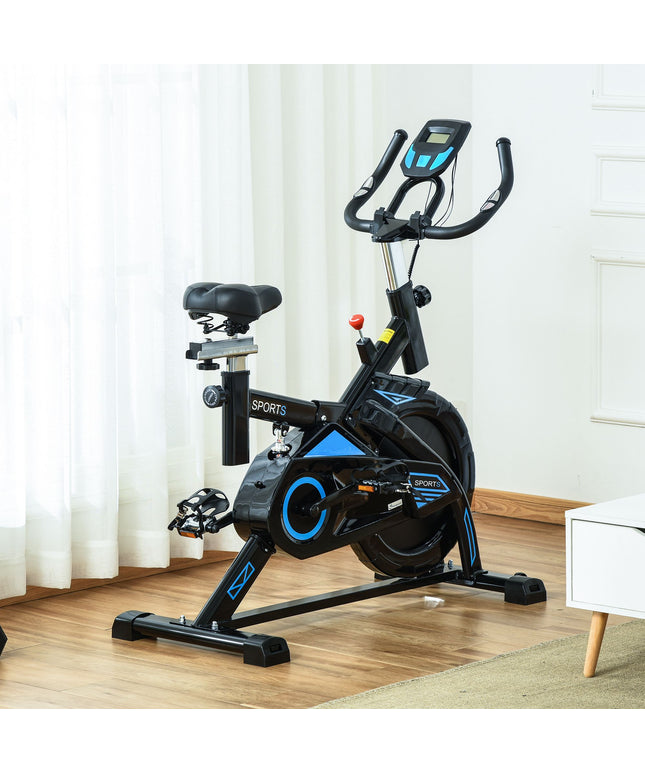 Soozier Stationary Exercise Bike Indoor Cardio Workout Cycling Bicycle