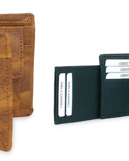 Men's Stylish Bi-Fold, Textured PU Leather, Latest Slim Wallets with