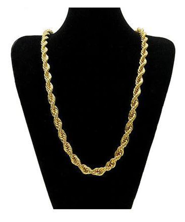 14K Yellow Gold Solid Brass Classic Korean Chain