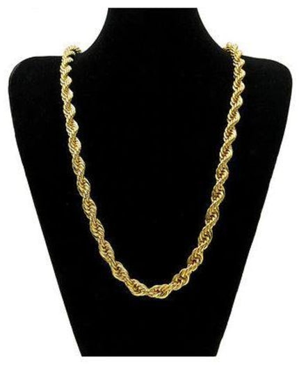14K Yellow Gold Solid Brass Classic Korean Chain