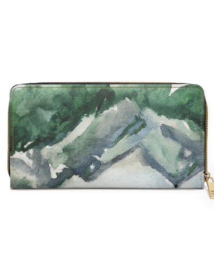 Green Mountainside Nature Landscape Blue Sky Print Womens Zipper