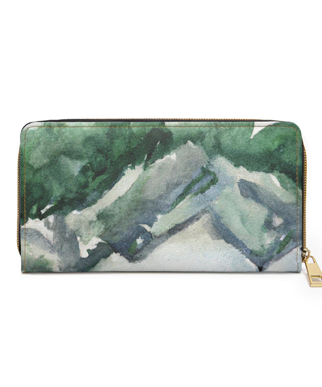 Green Mountainside Nature Landscape Blue Sky Print Womens Zipper